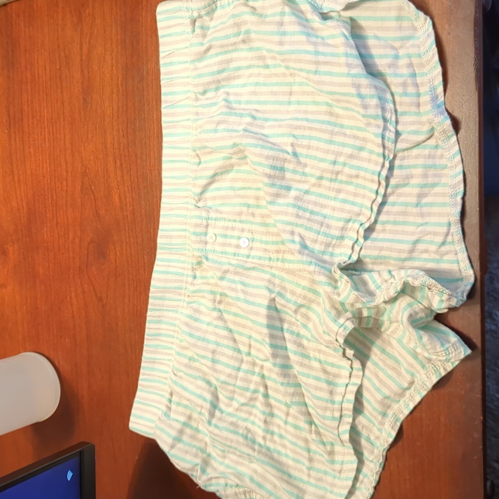 Xhilaration Large Teal stripped pajama shorts